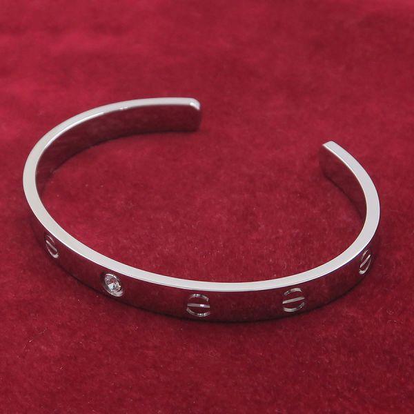 Cartier（カルティエ） ラブオープンバングル/1Pダイヤ Aランク 