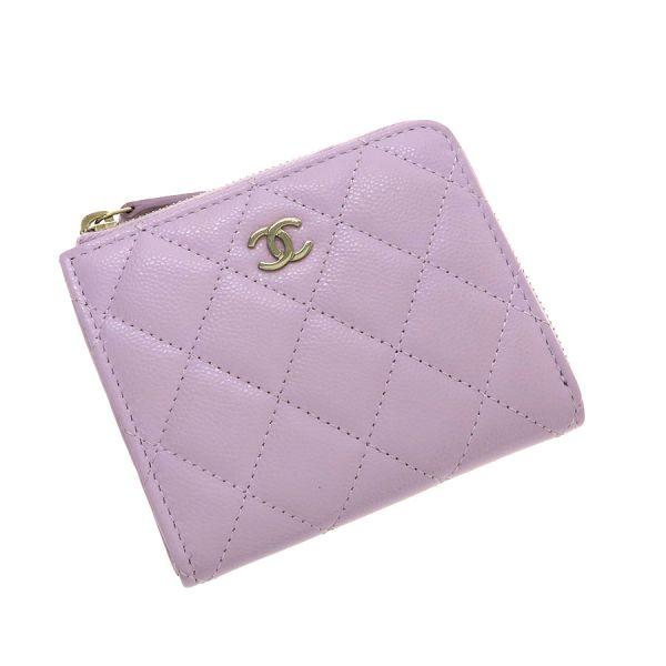 CHANEL（シャネル） キャビア・マトラッセ・コンパクトウォレット A