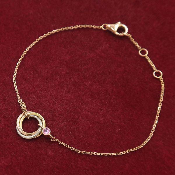 Cartier（カルティエ） トリニティブレスレット/1Pピンクサファイア A
