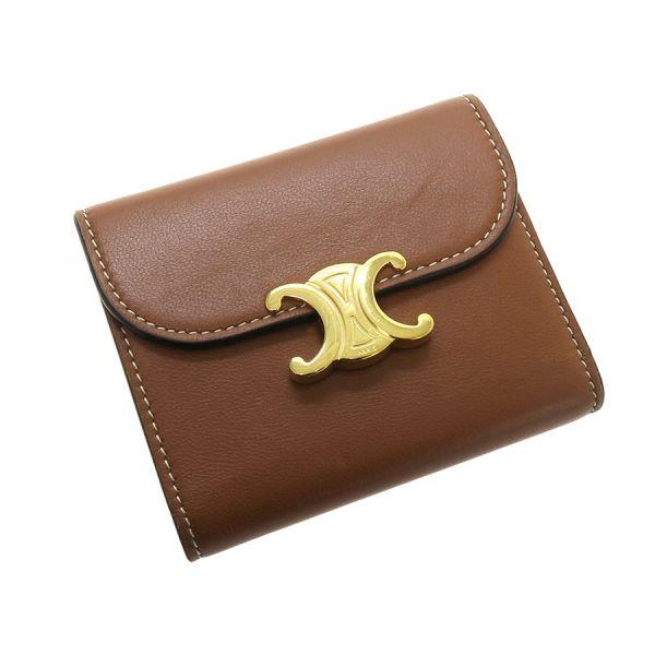 セリーヌ　スモール フラップウォレット トリオンフ / シャイニーカー CELINE（セリーヌ） スモール フラップウォレット トリオンフ