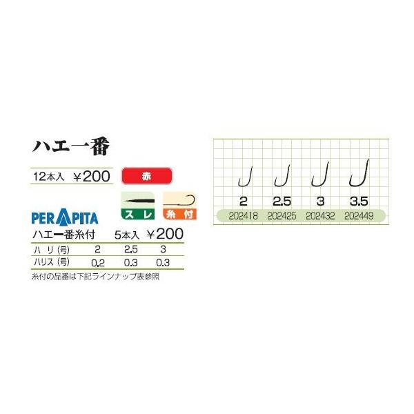 カツイチ(KATSUICHI) 清流 ハエ一番糸付 (ハリ・ハリス 2.5-0.3