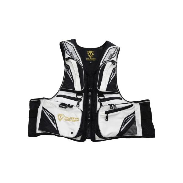 釣研(TSURIKEN) ウェア フローティングベストTV221 ホワイト M : 釣具