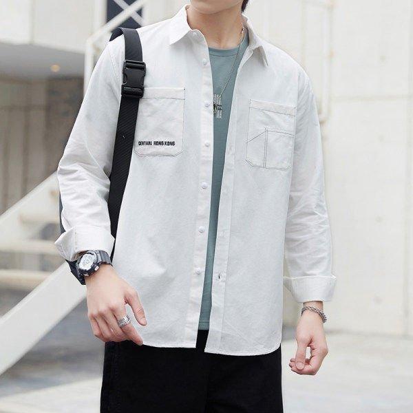 メンズ 長袖シャツ 白シャツ ボタンシャツ トップス お兄系シャツ かっこいいシャツ シャツ カジュアルシャツ ポケ付き 春秋 新作 送料無料 P サンピヤフーショップ 通販 Yahoo ショッピング
