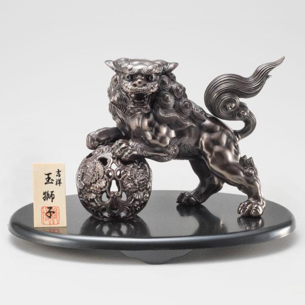 吉祥　玉獅子　台付きです KW-1325 吉祥「玉獅子」 在庫25体限り : 三宝堂Yahoo!店 - 通販