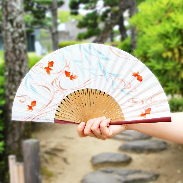 送料無料 扇子 レディース 女性用 涼み赤 金魚 京都和雑貨 おしゃれ かわいい なごみの雑貨屋さん 中原三法堂 通販 Yahoo ショッピング