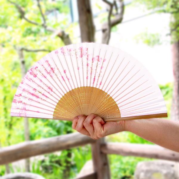 扇子 レディース 女性用 桜流水 京都和雑貨 おしゃれ かわいい なごみの雑貨屋さん 中原三法堂 通販 Yahoo ショッピング