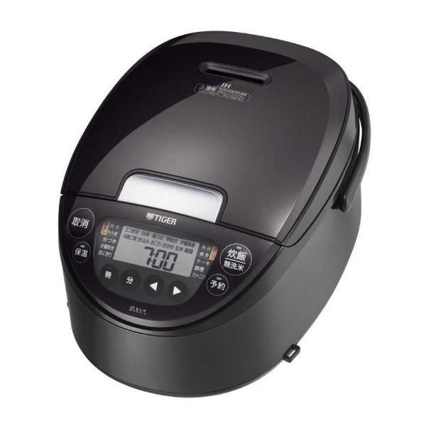 タイガー　TIGER　炊飯器 5.5合 炊きたて IHジャー 遠赤3層土鍋コート釜 パールブラック　JPW-J100-KP