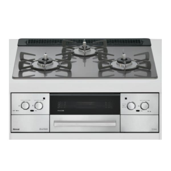 リンナイ ビルトインコンロ LISSE （リッセ）RHS31W42J4RSTW-LPG（プロパンガス）ガラストップ　サテンシルバー　 60cmタイプ　