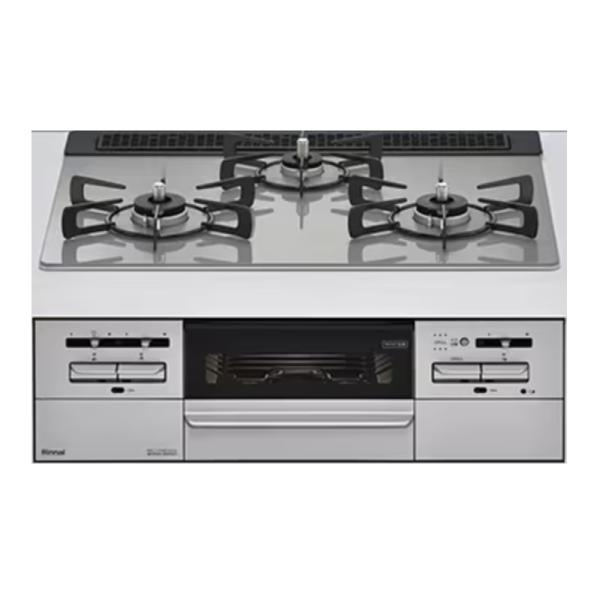 リンナイ ビルコン マイトーン 幅60cm プロパンガス ガラストップ（シルキーシルバー） 前面パネル（シルバー） ココットプレート付属 RS31W35T2DGAVW LPG