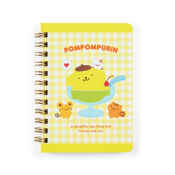 ポムポムプリン　ノート　メモ帳　7冊セット sanrio（サンリオ） ポムポムプリン B7リングノート : 公式サンリオ