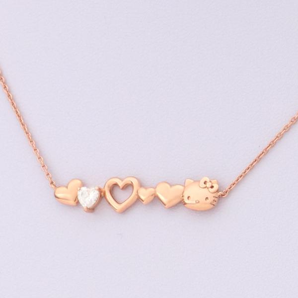 sanrio ハローキティ ハートフルネックレス ピンクゴールド sanrio ハローキティ ハートフルネックレス ピンクゴールド