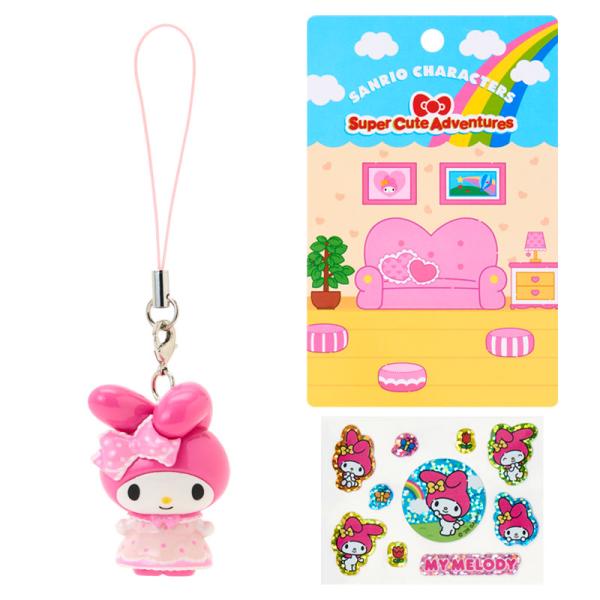 マイメロディー　マイメロ　ストラップ　夕陽丘 sanrio（サンリオ） マイメロディ ストラップ＆シールセット（スーパー