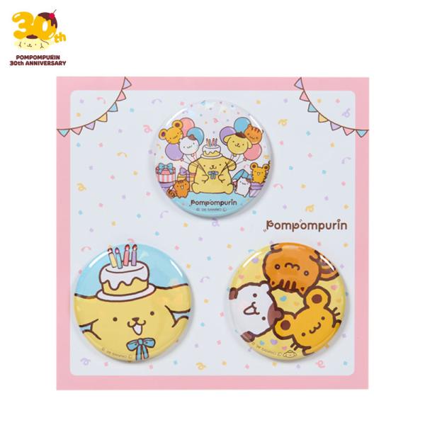 sanrio（サンリオ） ポムポムプリン 缶バッジ3個セット : 公式サンリオ