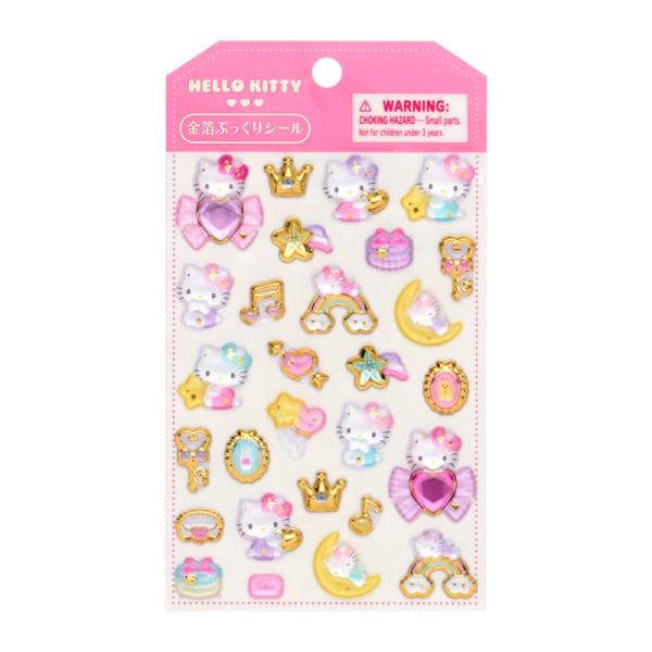 ハローキティ 金箔ぷっくりシール