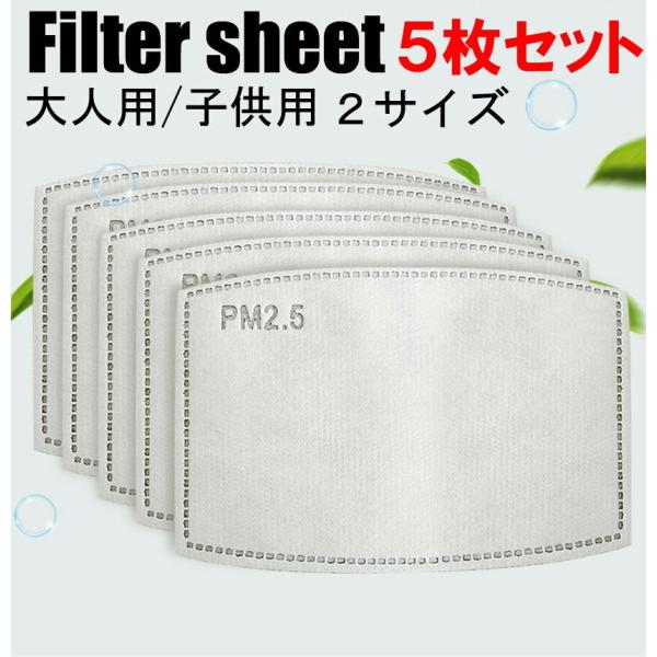 マスクフィルター PM2.5 マスクシート マスク用シート 5枚 マスク取り替えシート