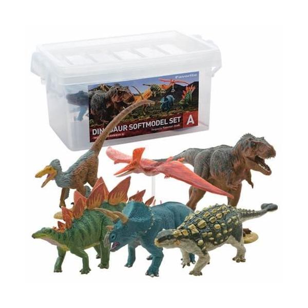 恐竜 ダイナソー ソフトモデル 6体 ボックスセット フィギュア 模型