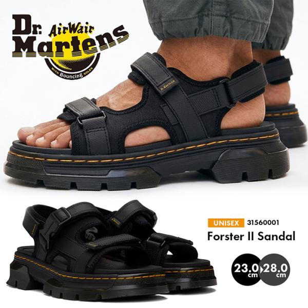 Dr. Martens Forster サンダル ブラック UK9 ドクターマーチン Forster フォースター マルチストラップ サンダル