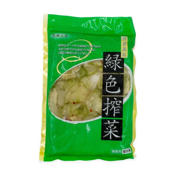 原材料：ザーサイ、とうがらし、漬け原材料(食塩、たん白加水分解物(大豆を含む)、異性化液糖)／ソルビトール、トレハロース、調味料(アミノ酸等)、酸味料、酒精、酸化防止剤(ビタミンＣ)調理方法：冷蔵庫内解凍約10時間最終加工地：中国規格：500g