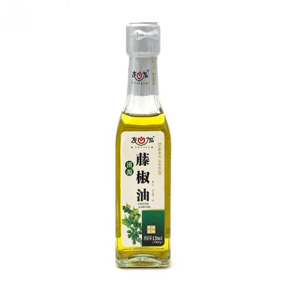 シリーズ名 　　：藤椒油原産国／製造国　：中国総個数 ：1総重量 ：105g単品容量 ：120ml原材料 ：食用菜種油、山椒（四川産青山椒）保存方法 ：常温（開封後要冷蔵）