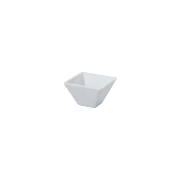 【代引不可】業務用　7cmスクエアボール　白　珍味　食器　［71×71×45(mm)］　21037001