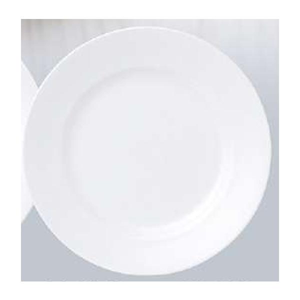 【代引不可】業務用　リム玉26cm皿　白　アルミナ磁器　食器　31000001　φ262*H30(mm)