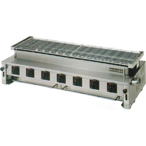 【代引不可・送料無料】MGK-314B マルゼン ガス下火式焼物器 炭焼き 熱板タイプ 汎用型 W1110*D515*H315(mm)