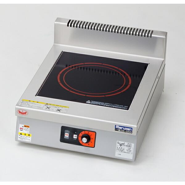 業務用 IHコンロ】マルゼン奥行600 [ 幅450・1口・三相200V ]標準