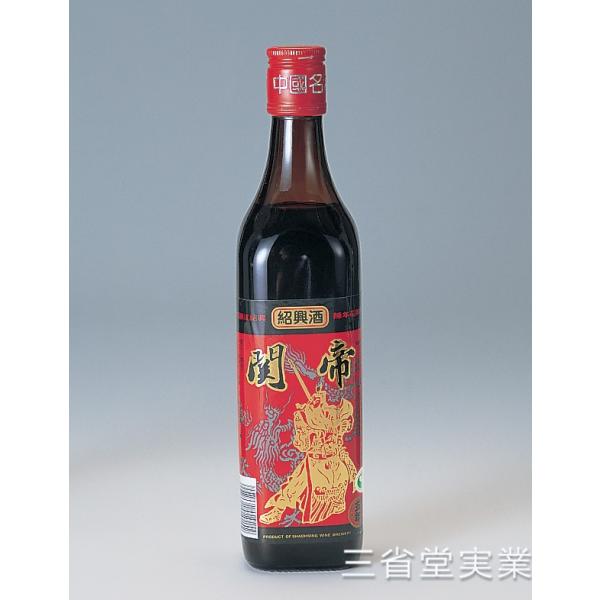 送料無料（本州限定）・代引不可 関帝陳年5年花彫酒 角ビン 500ml×12本