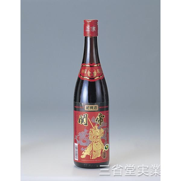 送料無料（本州限定）・代引不可 関帝陳年5年花彫酒 赤ラベル 17度　600ml×12本