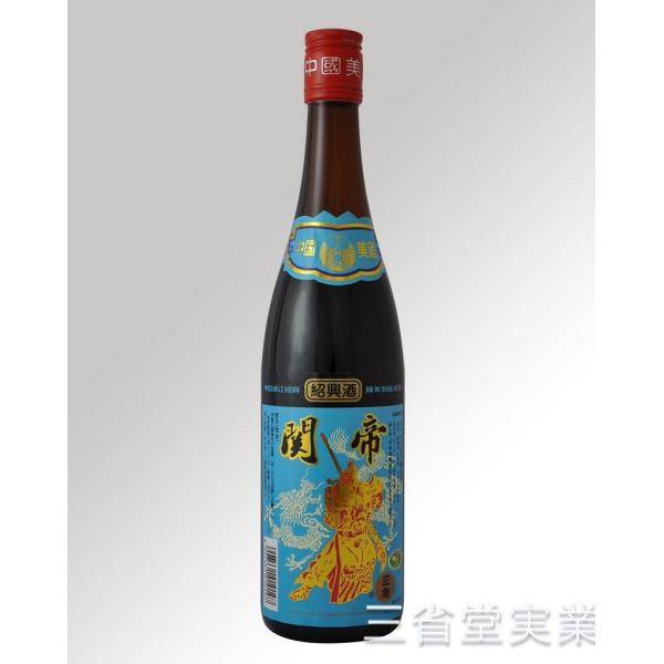 送料無料（本州限定）・代引不可 関帝陳年3年加飯酒 青ラベル 17度　600ml×12本