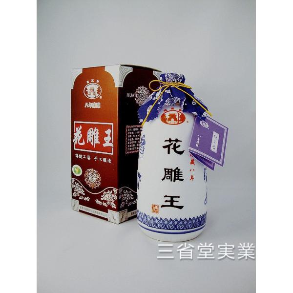 【代引不可】 越王台陳年8年花彫王 白磁 16度　500ml×12本