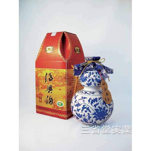 【代引不可】 越王台陳年 8年花彫酒ひょうたん 16度　500ml×12本