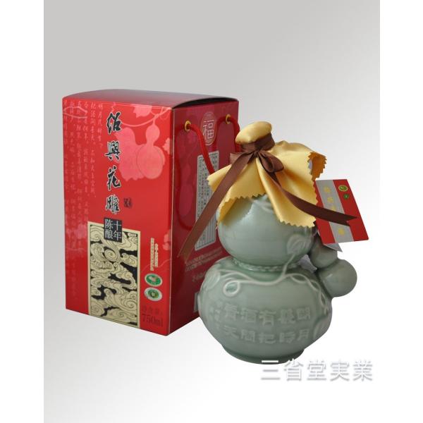 送料無料（本州限定）・代引不可 特選陳年紹興花彫 ひょうたん 17度　750ml×12本