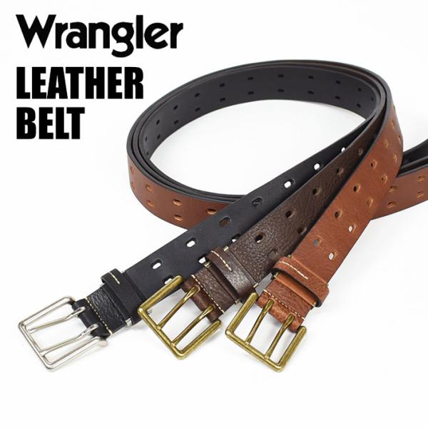 wrangler ベルト　MAL-0544 Wrangler ラングラー 無段階スライドレザーベルト(シルバー