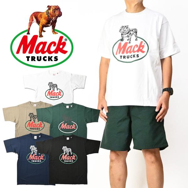 MACK TRUCKS マック トラック 半袖Tシャツ プリント ロゴ メンズ Tシャツ MCTC-020