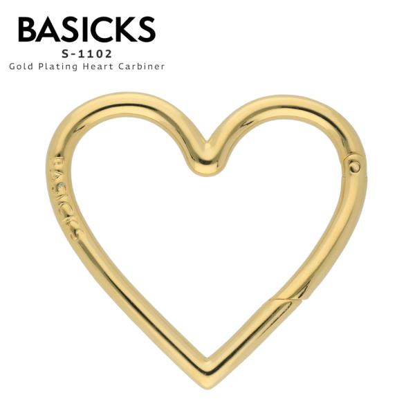 BASICKS カラビナ ゴールド　GOLD ベイシックス Heart BASICKS（ベイシックス） ブランド カラビナ おしゃれ 可愛い ハート
