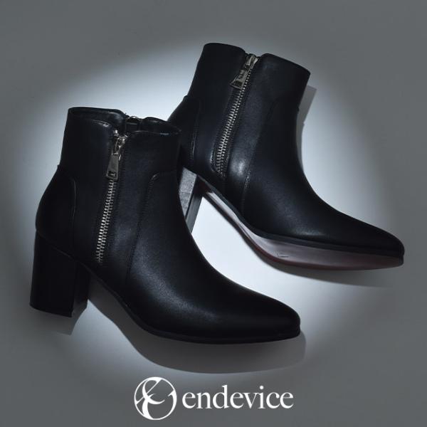 endevice（エンデヴァイス） ブーツ メンズ ブランド 厚底 革 ヒール