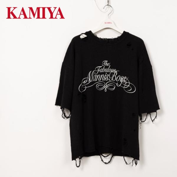 KAMIYA tシャツ メンズ レディース 半袖 厚手 ブランド ニット 綿 T