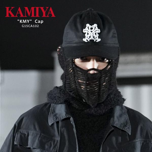 美品 KAMIYA カミヤ CA4LA カシラ 刺繍ロゴ キャップ ブラック KAMIYA kamiya cap カミヤ キャップ メンズ 深め レディース