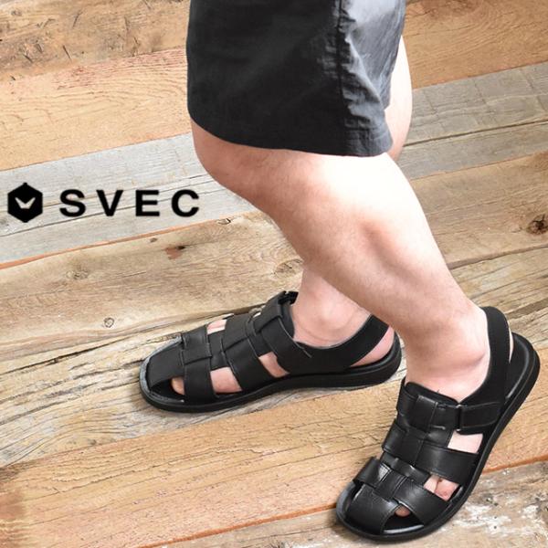 SVEC グルカサンダル サンダル メンズ ストラップサンダル