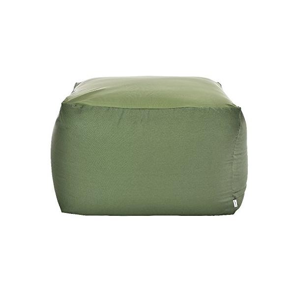 他サイト： フレックス販売 ビーズクッション 埋もれる幸せ 日本製 2WAYキューブ グリーン Mサイズ アースカラー PCM-5512T GRの商品画像