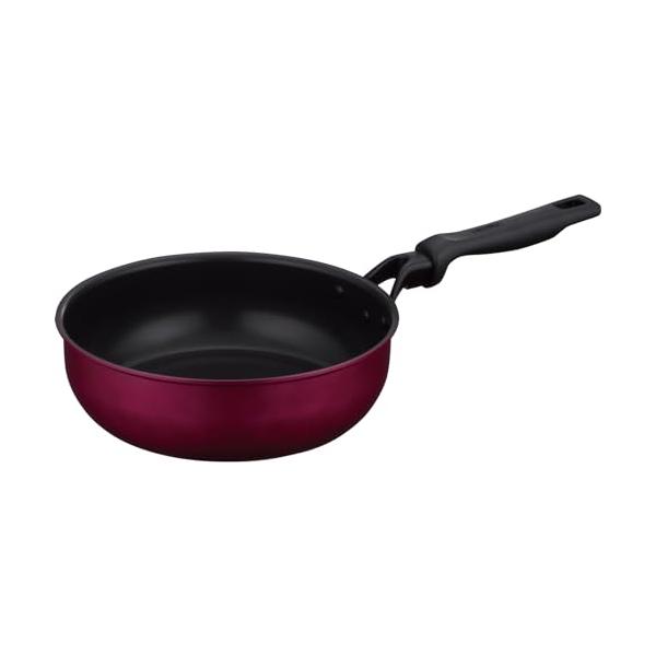 サーモス デュラブルシリーズ 炒め鍋 24cm レッド ガス火・IH対応 焦げつきにくい 耐久性コーティング PFOA PFOS不使用 握りやす