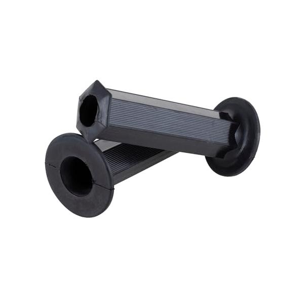 他サイト： キジマ(Kijima) バイクパーツ グリップ 六角(ヘキサゴン) ラバー製 130mm φ22.2mm 貫通タイプ 汎用 ブラック 201-1の商品画像