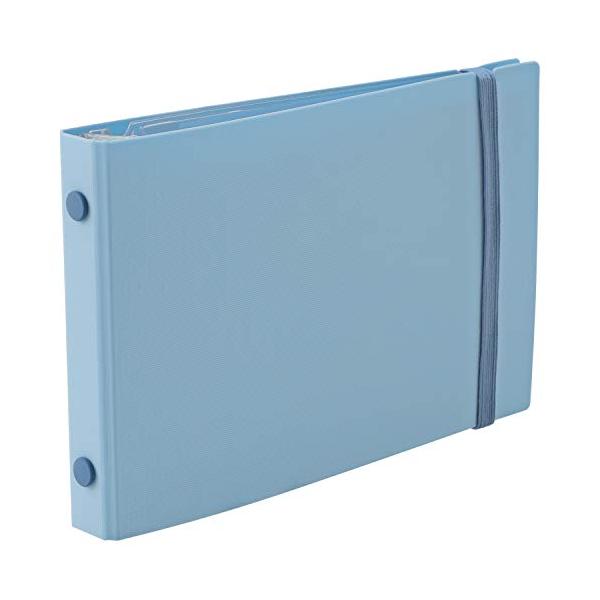 他サイト： マルマン(maruman) ルーズリーフ バインダー ミニサイズ イントゥーワン プラス 5穴 ライトブルー FM63-52の商品画像