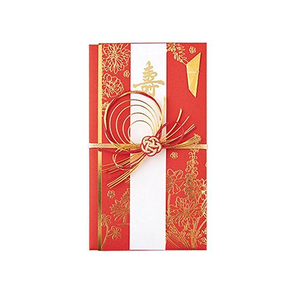 他サイト： マルアイ 祝儀袋 結婚式 デザイン 洋風 百花 金封 赤 1枚 キ8Rの商品画像