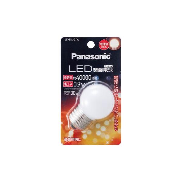 他サイト： パナソニック LED電球 密閉形器具対応 E26口金 電球色相当(0.9W) 装飾電球・G型タイプ LDG1LGWの商品画像