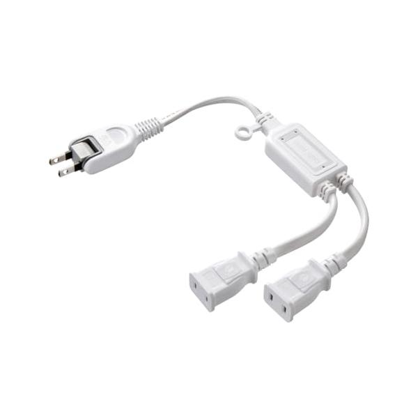 他サイト： サンワサプライ ACアダプタ専用電源延長コード 2P 2分岐 TAP-EX2WN ホワイトの商品画像