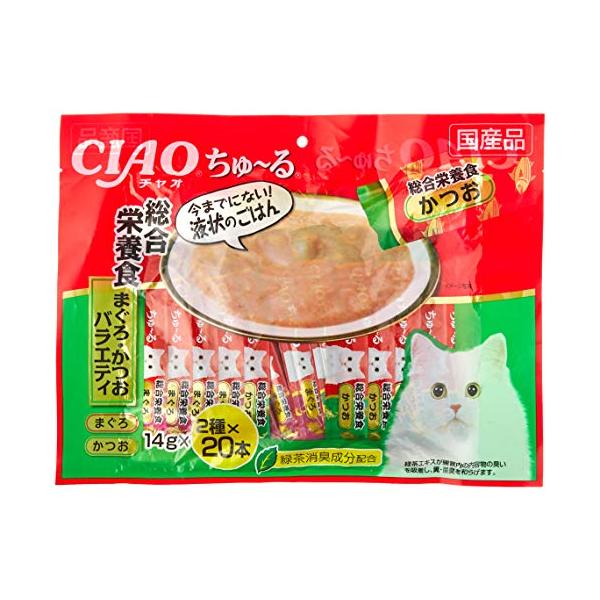 他サイト： チャオ (CIAO) ちゅ~る 総合栄養食 まぐろ・かつおバラエティ 40本の商品画像