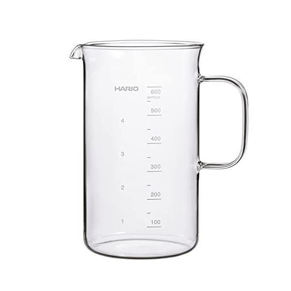他サイト： HARIO(ハリオ) ビーカーサーバー クラフツサイエンス 容量600ml 透明 計量メモリ付き 耐熱ガラス製 日本製 BV-600の商品画像