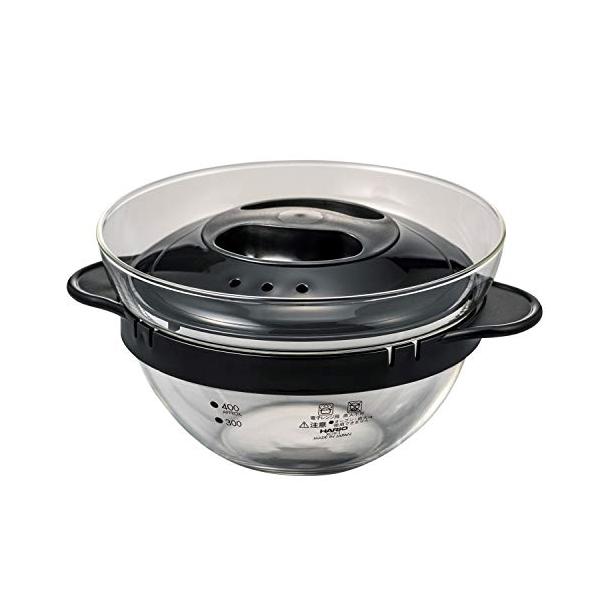おかず鍋ブラック/1人用/XOY-1-B・Style:おかず鍋・パッケージ個数:1・【ガラスのレンジおかず鍋】 野菜やお肉を入れて電子レンジ加熱するだけで、簡単ひとり鍋の完成です。いろいろな食材が食べられるので、栄養バランスが気になるときに...
